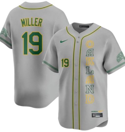 Mason Miller Jersey 19 Oakland Athletics City Connect Concept Stitched Gray