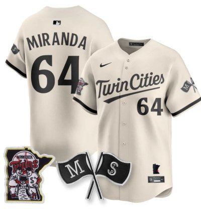 Jose Miranda Jersey 64 Minnesota Twins Alternate Limited Stitched Cream