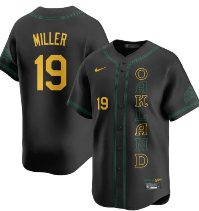 Mason Miller Jersey 19 Oakland Athletics City Connect Concept Stitched Black