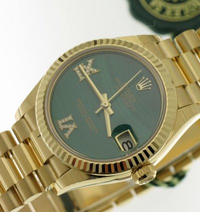 Rolex Datejust 31 Malachite 6 9 Diamond Dial 278278
