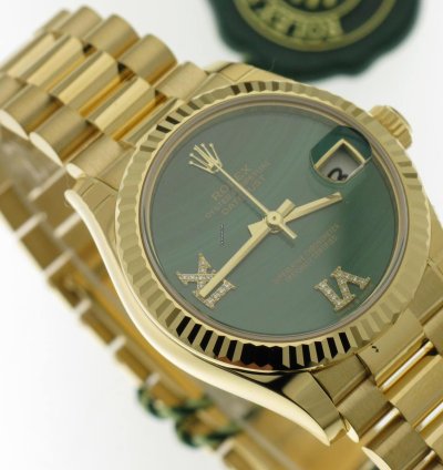 Rolex Datejust 31 Malachite 6 9 Diamond Dial 278278