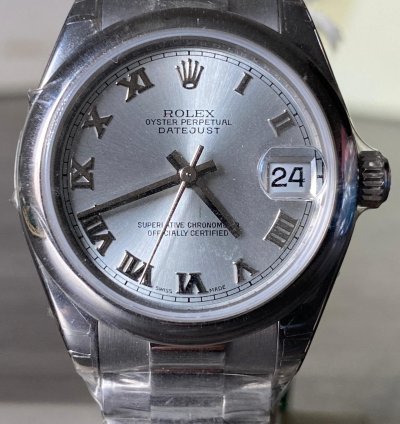Rolex Datejust 31 New 2022 Full Stickers Datejust 31 Platinum Silver Roman Dial President Bracelet 178246