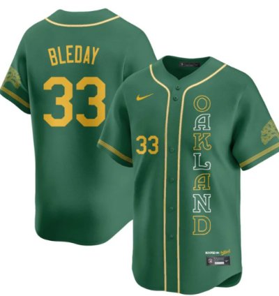 Jj Bleday Jersey 33 Oakland Athletics City Connect Concept Stitched Green