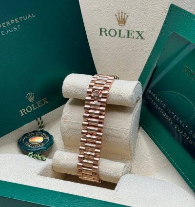 Rolex Datejust 31 New 2023 Mother Of Pearl Dial Diamond Bezel Rose Gold President Bracelet
