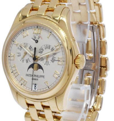 Patek Philippe Annual Calendar Moon 18k Yellow Gold Watch Papers 5036 1j