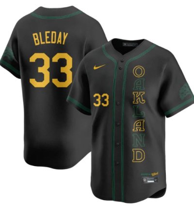 Jj Bleday Jersey 33 Oakland Athletics City Connect Concept Stitched Black