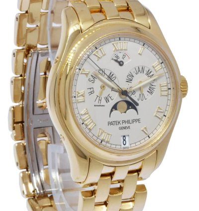Patek Philippe Annual Calendar Moon 18k Yellow Gold Watch Papers 5036 1j