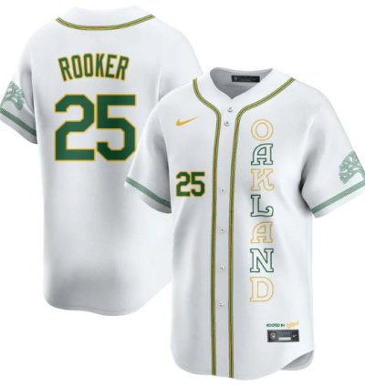 Brent Rooker Jersey 25 Oakland Athletics City Connect Concept Stitched White