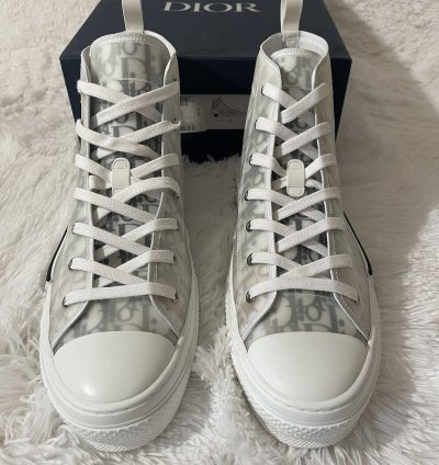 Dior B23 High Top Sneakers In Multicolor Dior Oblique