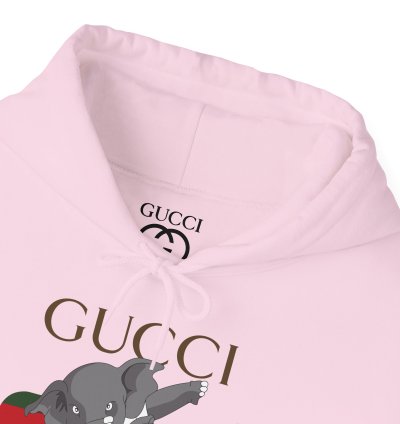 Gucci Elephant Light Pink Hoodie - Size Usa