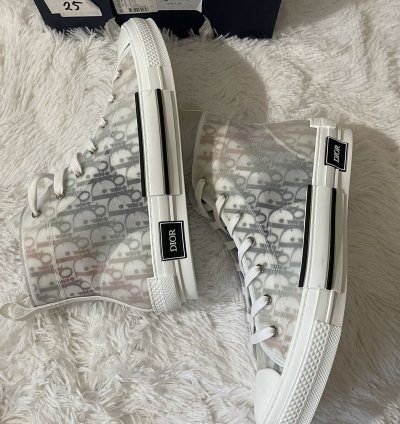 Dior B23 High Top Sneakers In Multicolor Dior Oblique