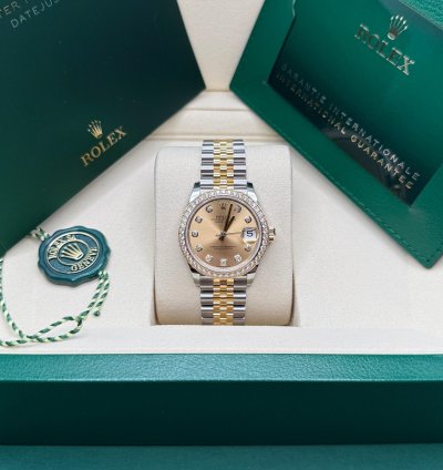 Rolex Datejust 31 New 2025 Champagne Diamond Dial Two Tone Diamond Jubilee Bracelet
