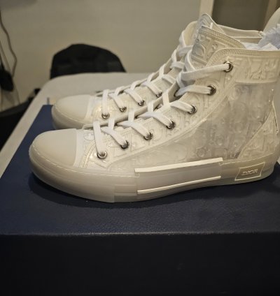 Dior B23 High-top Sneaker White Transparent Sz 42