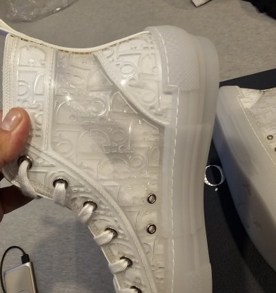 Dior B23 High-top Sneaker White Transparent Sz 42