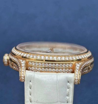 Patek Philippe Annual Calendar Moon Phase Rose Gold Diamond Watch 38mm