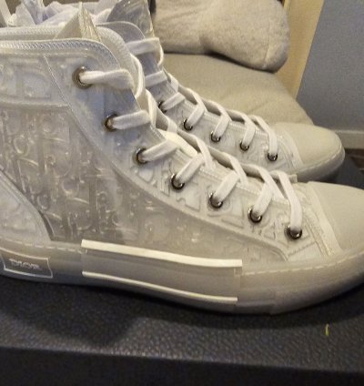Dior B23 High-top Sneaker White Transparent Sz 42
