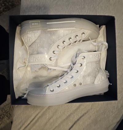 Dior B23 High-top Sneaker White Transparent Sz 42