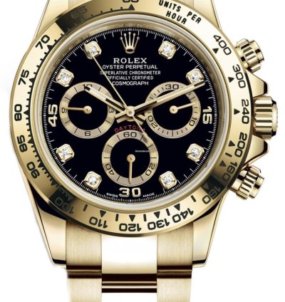 Rolex Daytona 116508 Daytona Yellow Gold New Style Black Diamond Dial 2022