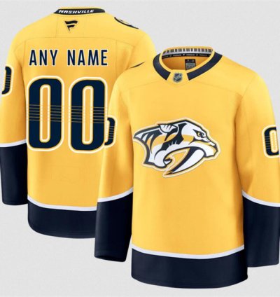Mens Custom Nashville Predators Jersey Name Number 2025 Home Gold