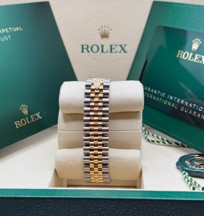 Rolex Datejust 31 New 2025 Mother Of Pearl Diamond Dial Two Tone Yellow Gold Diamond Bezel
