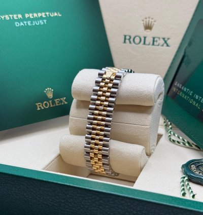 Rolex Datejust 31 New 2025 Mother Of Pearl Diamond Dial Two Tone Yellow Gold Diamond Bezel