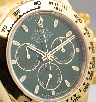 Rolex Daytona 116508 Green Dial 18k Yellow Gold John Mayer New - Full Set