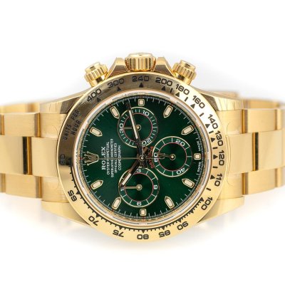 Rolex Daytona 116508 Green Dial 18k Yellow Gold John Mayer New - Full Set