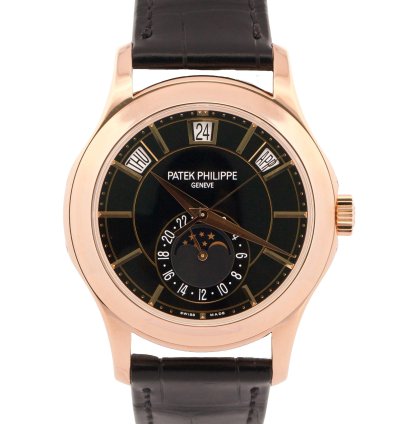 Patek Philippe Annual Calendar Papers Annual Calendar Complications Green 18k Gold 5205r-010 Box
