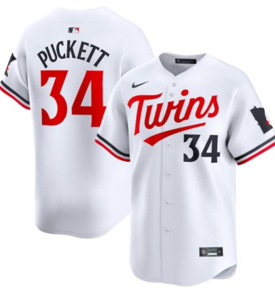 Kirby Puckett 34 Minnesota Twins Home Limited Player Men Jersey - White