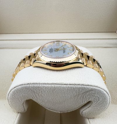 Rolex Datejust 31 New Rolex Datejust President 18k Yellow Gold Mop Diamond Dial 31mm Watch 278278