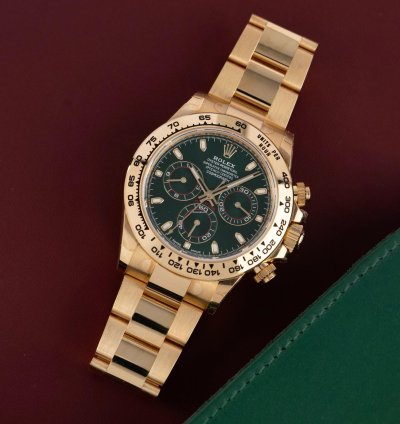 Rolex Daytona 116508 John Mayer Yellow Gold Green Dial Discontinued Model