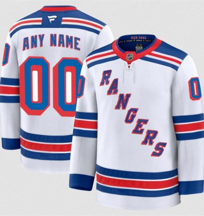Mens Custom New York Rangers Jersey Name Number 2025 Away White
