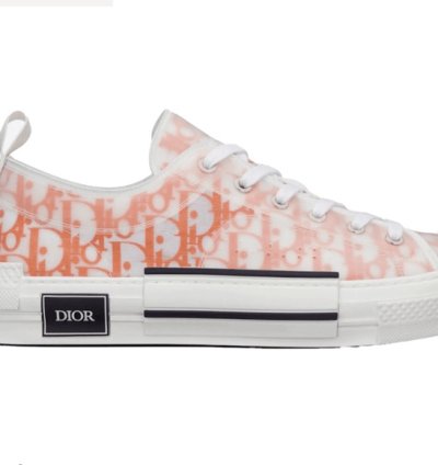 Dior B23 Low Orange Oblique Canvas Sneakers Men Eu 45 Us 1