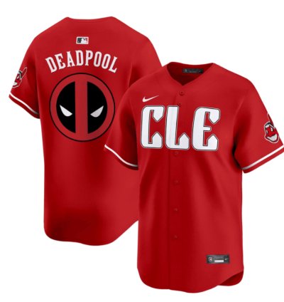 Deadpool Cleveland Guardians Cool Base Red Jersey - All Stitched
