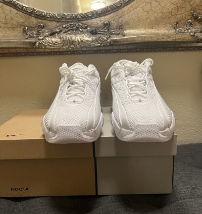 Nike Nocta Glide Triple White Drake White Chrome Sneaker