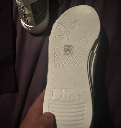 Dior B23 Low Top Jacquard Sneakers Grey Size 12
