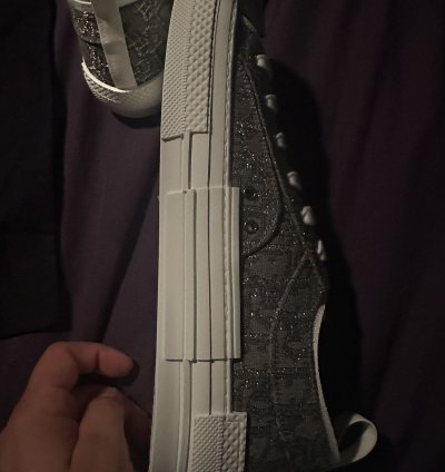 Dior B23 Low Top Jacquard Sneakers Grey Size 12