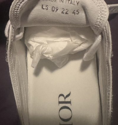 Dior B23 Low Top Jacquard Sneakers Grey Size 12
