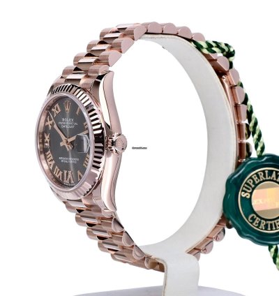 Rolex Datejust 31 Oyster Datejust President Rose Gold Grey Roman Diamonds 31 Mm Unworn 2024