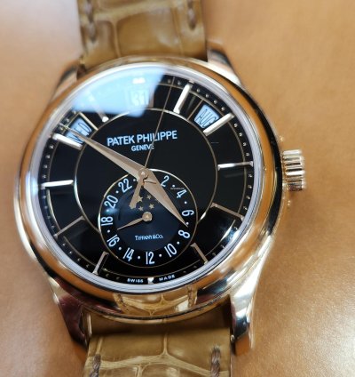 Patek Philippe Annual Calendar Rose Gold Annual Calendar Black Dial Tiffany Stamp Rare
