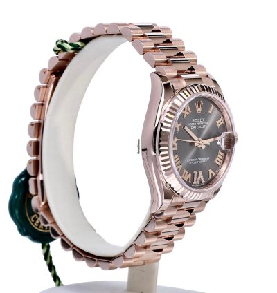 Rolex Datejust 31 Oyster Datejust President Rose Gold Grey Roman Diamonds 31 Mm Unworn 2024