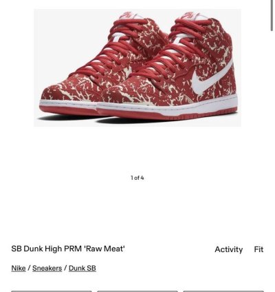 Authentic Raw Meat Nike Sb Dunks