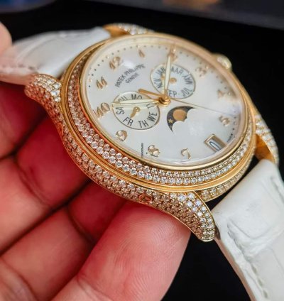 Patek Philippe Annual Calendar Rose Gold Diamond Automatic Ladies Watch 37mm Annual Calendar