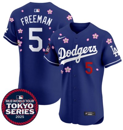 Freddie Freeman Jersey 5 Dodgers Tokyo Series 2025 Vapor Premier Elite Stitched Royal