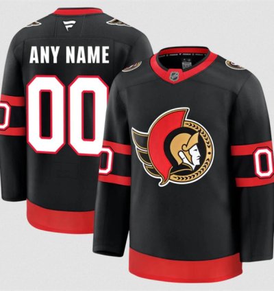 Mens Custom Ottawa Senators Jersey Name Number 2025 Home Black