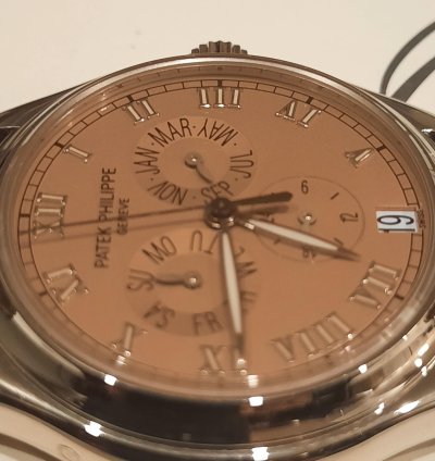 Patek Philippe Annual Calendar Salmon Dial Full Set watch Is Located In Seattle Wa Usa