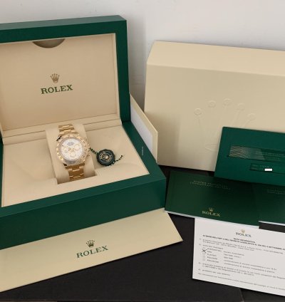 Rolex Daytona 116508 White Dial Yellow Gold 18kt Full Set New 2020