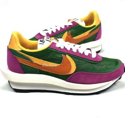 Nike Sacai Ld Waffle Sneakers Pine Green Clay Orange Ds19
