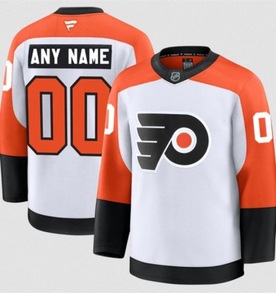 Mens Custom Philadelphia Flyers Jersey Name Number 2025 Away White