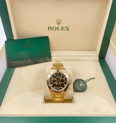 Rolex Daytona 116508 Yellow Gold Black Diamond Dial Unworn 2022